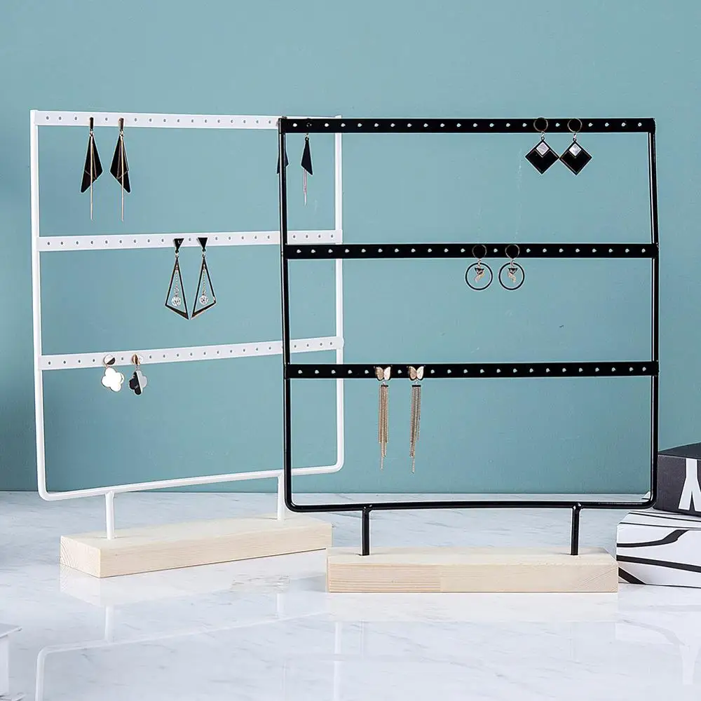 Top 24/44/66 holes Stand for Earrings Pendants Bracelets Jewelry Display Stud Earrings Holder Jewellery Rack 2 Colors