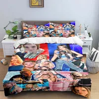 3PCS Europe Star Group K-k4os Bedding Set Single Twin Full King Size Musical Genius Bed Linen Adults Teens Bedroom Gift 1