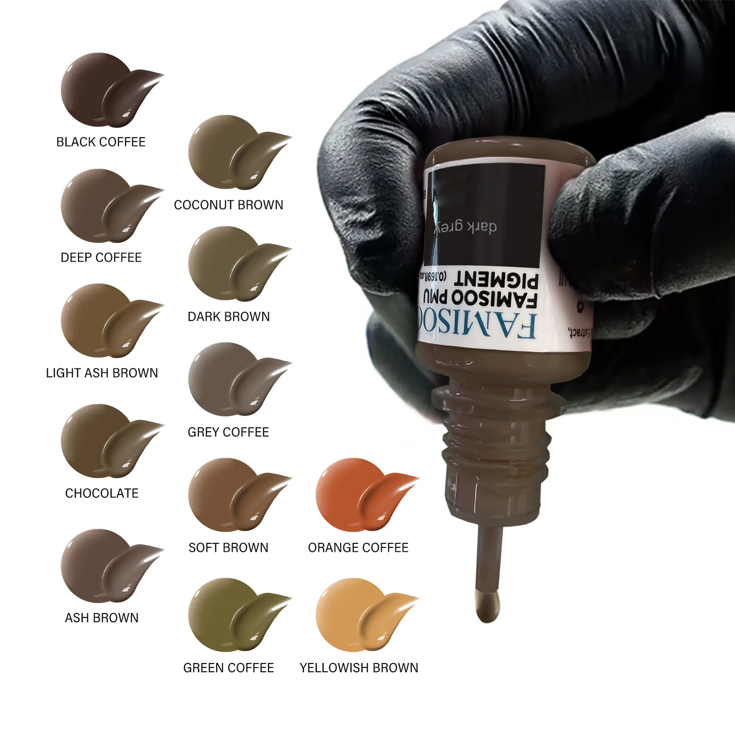 FAMISOO 5ML PMU Tattoo Microblading Paint Ink Pigment Eyebrow Tattoo Cream Organic Permanent Makeup Microblading Pigments