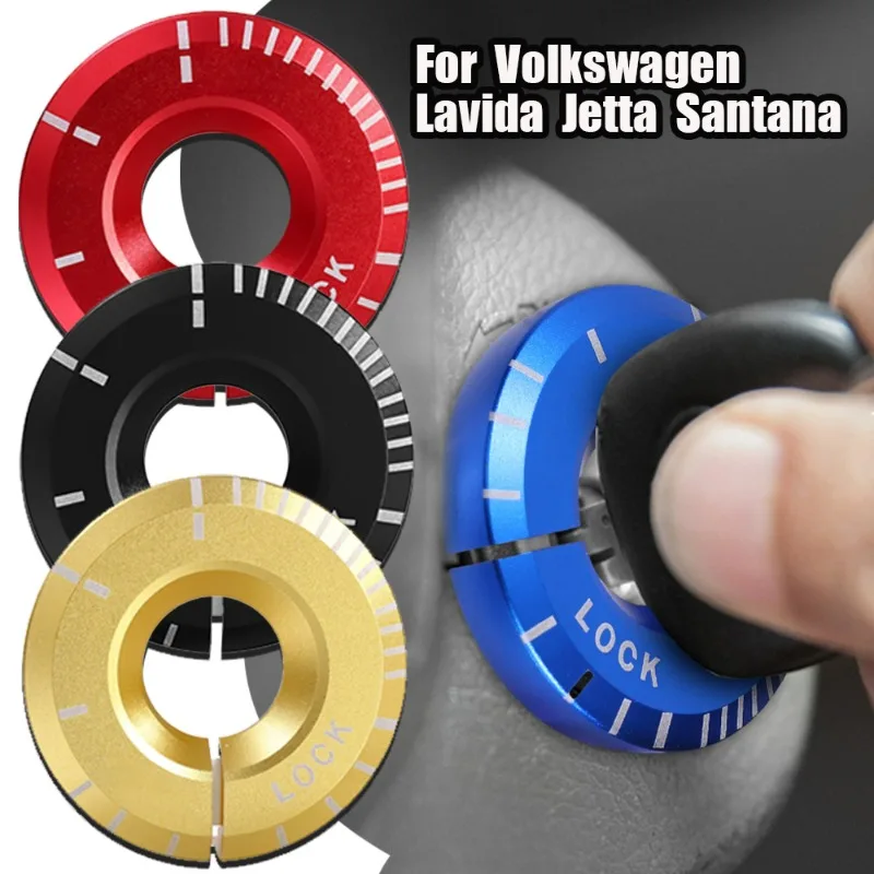 

Car Ignition Keyring Switch Sticker Auto Aluminum Alloy Interior Modification Accessories for Volkswagen Lavida Jetta Santana