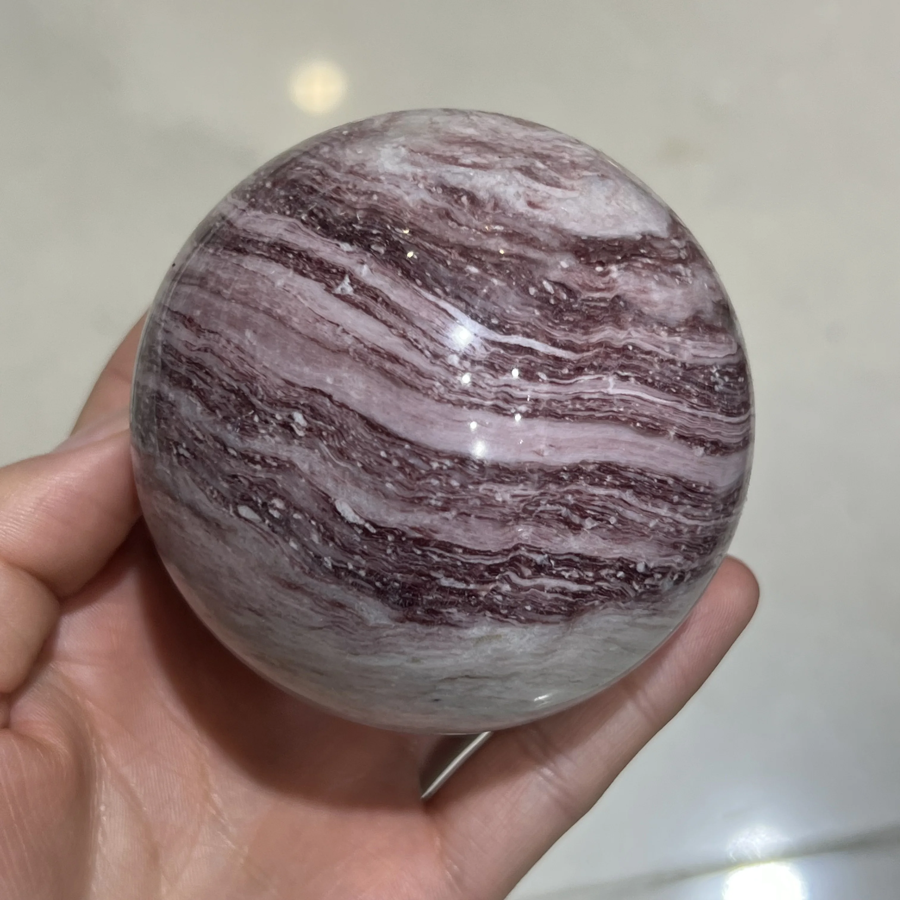 

Натуральная фиолетовая минеральная слюда, сферическая лечебная аура, украшение для дома и офиса