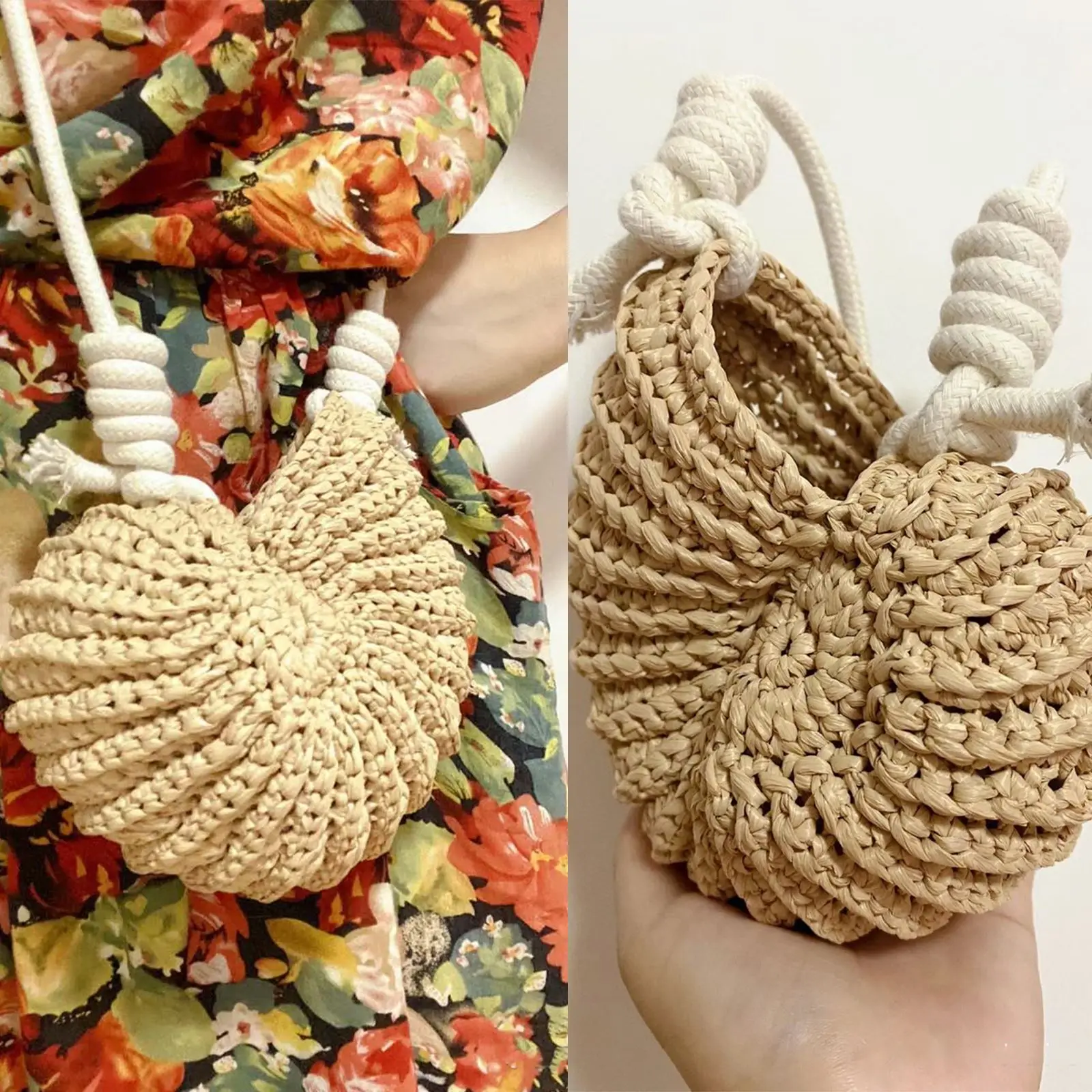100M Natural Raffia Straw Yarn For Knitting Crocheting Paper Threads Friendly Paper Yarn DIY Handmade Summer Sunhat Beach Bag 6