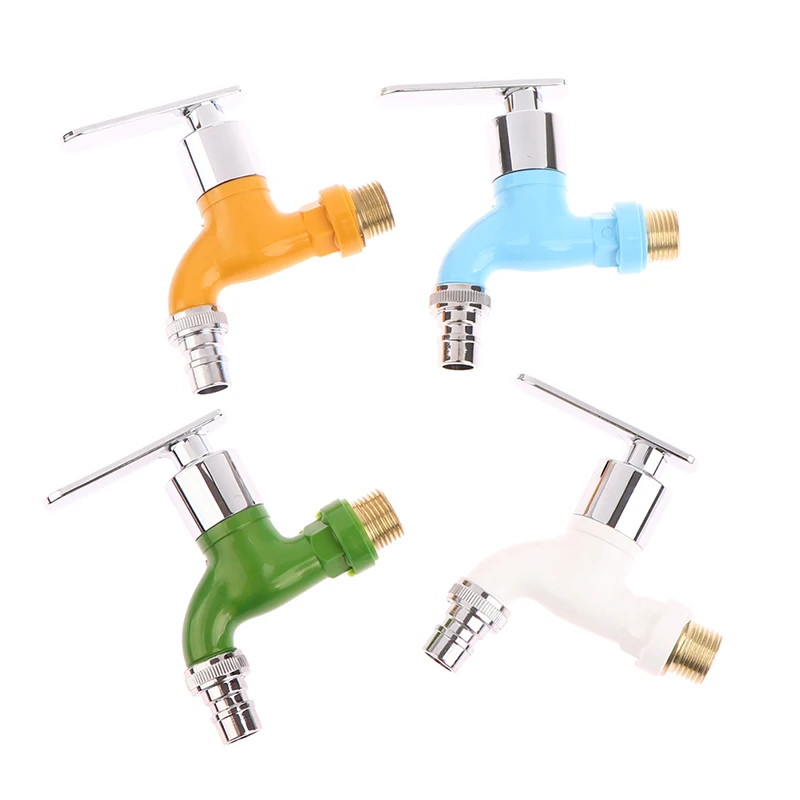 Faucet 1/2" Male Wall Mounted Washing Machine Faucet Plastic Water Hose Quick Connector Garden Balcony 4 Colors