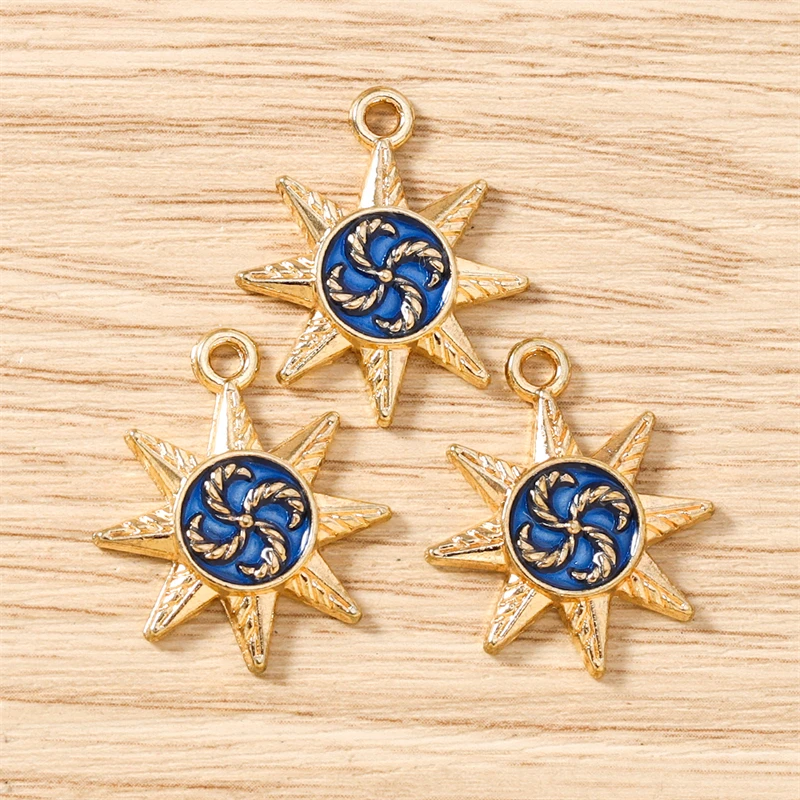 10 Stück 20x24mm Niedliche Emaille-Sonnenanhänger für die Herstellung von Ohrhängern, Halsketten, Armbändern, DIY Handgemachter Schmuck, Schmuckzubehör – Detail 9