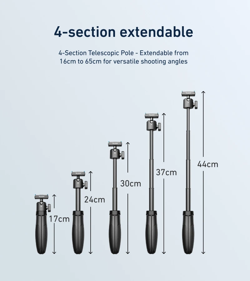 Mini Selfie Stick Tripod Portable Magnetic Quick Release Stand for GoPro Hero 13