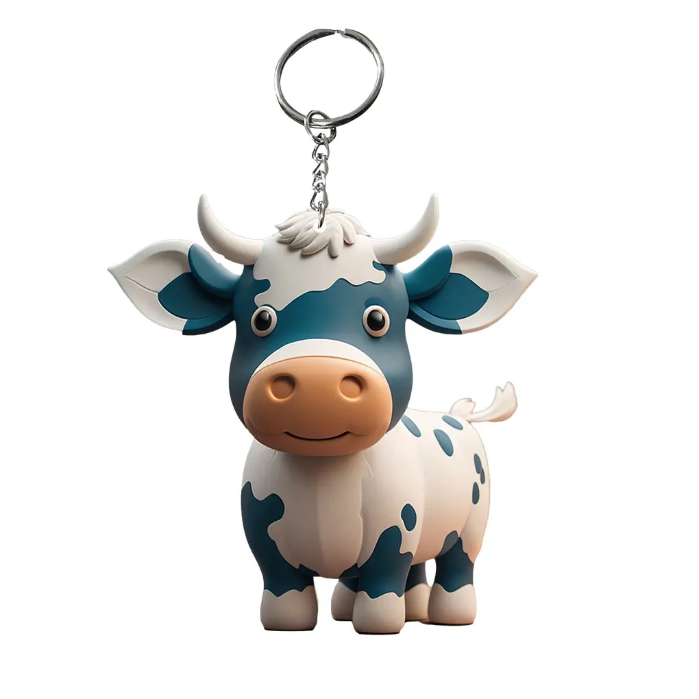 

New cartoon yak animal backpack pendant creative highland cow series luggage keychain bag decoration