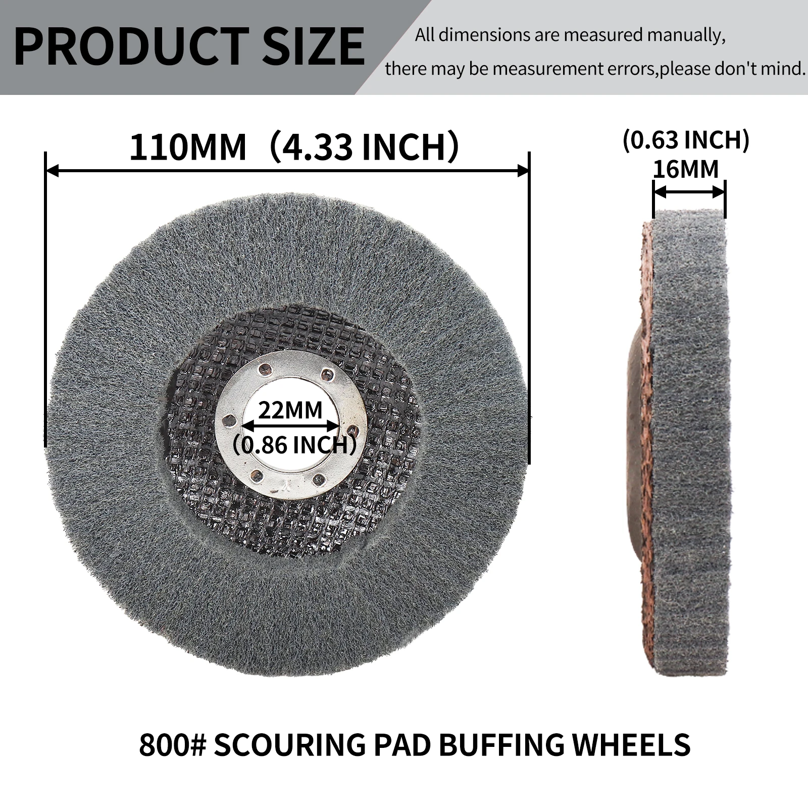8PCS 4 Inch Red & Green Nylon Fiber Flap Discs Set For Angle Grinder