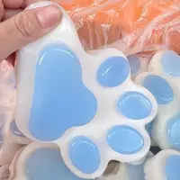 Cat Paw Squishys Fidget Toy Cute Plush Cat Paw Silicone Slow Rebound Pinch Decompressions Toy Stress Release Vent Toy 2