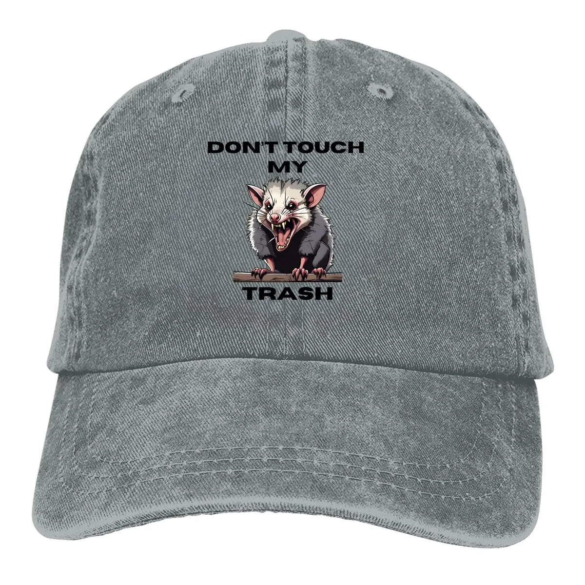 

Summer Cap Sun Visor DON't TOUCH MY TRASH Hip Hop Caps Cute Opossum Mouse Cowboy Hat Peaked Hats