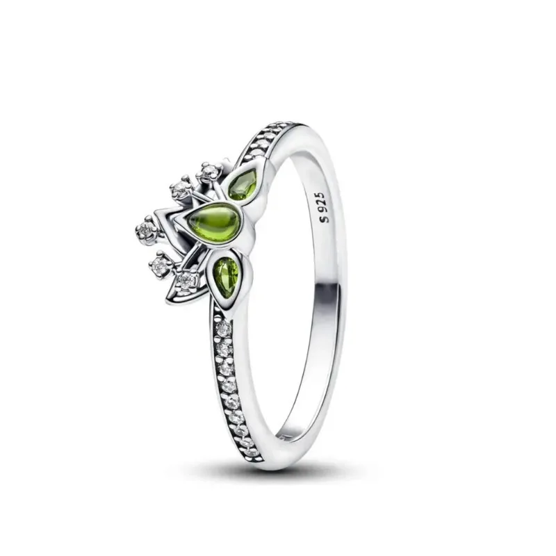 925 sterling silver princess ring size 6 7 8 9 women's wedding crystal accessory