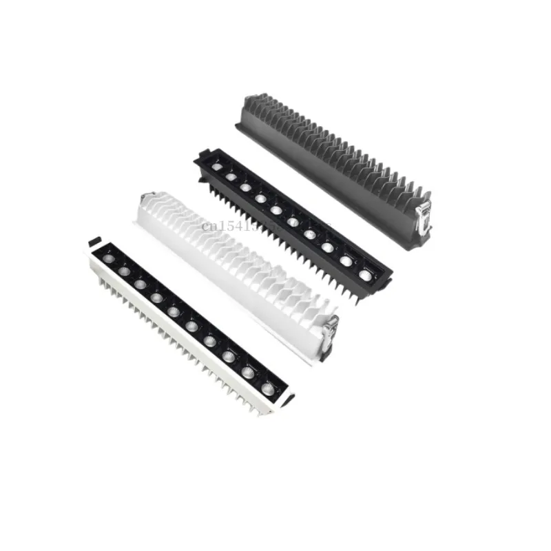 디밍 가능한 매립형 LED COB 천장 스팟 그릴 조명 2W 4W 6W 10W 20W 30W AC110V 220V 실내 조명 사각형 LED 라인 조명