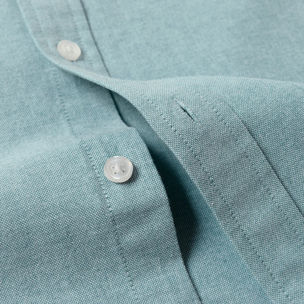 Men's Slim-Fit Oxford Cotton Shirt Long Sleeves Casual Breathable Fabric Exquisite Craftsmanship OEM Processing