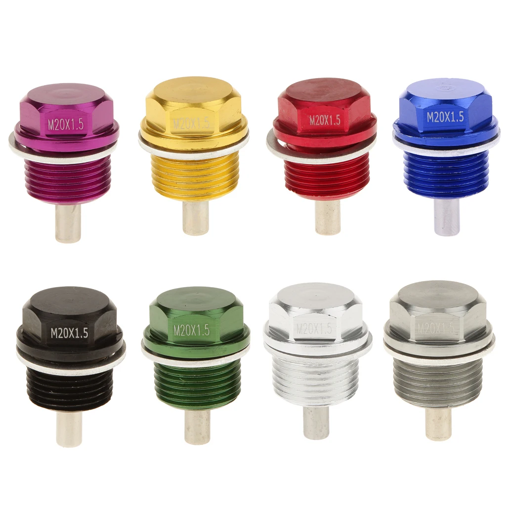 M12X1.25 M14X1.5 M16 M20x1.5 Anodized Magnetic Engine Oil Pan Drain Bolt Plug