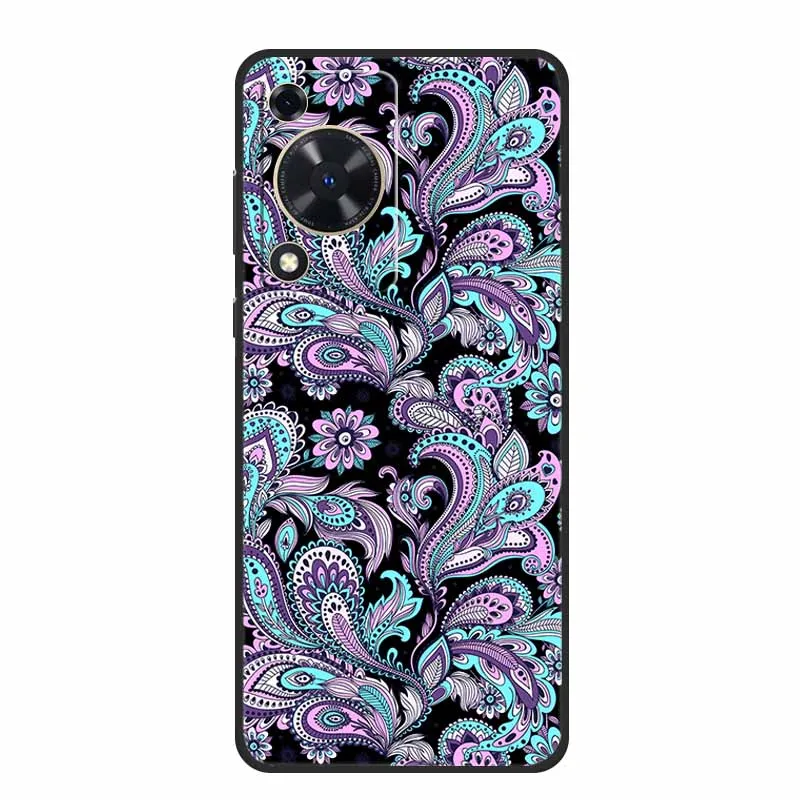 Black Silicone Soft Phone Case with Cartoon Design