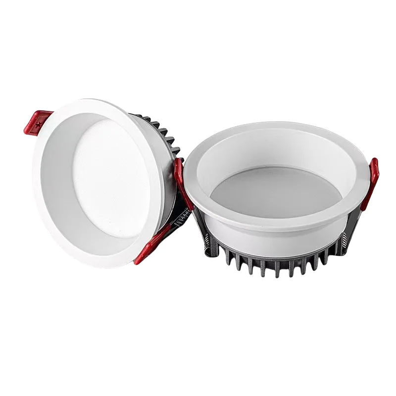 LED Dimmable AC85~265V Recessed Aluminium Anti Glare Downlight 5W7W10W15W20W Ceiling Spot Lights Background Lamp Indoor Lighting