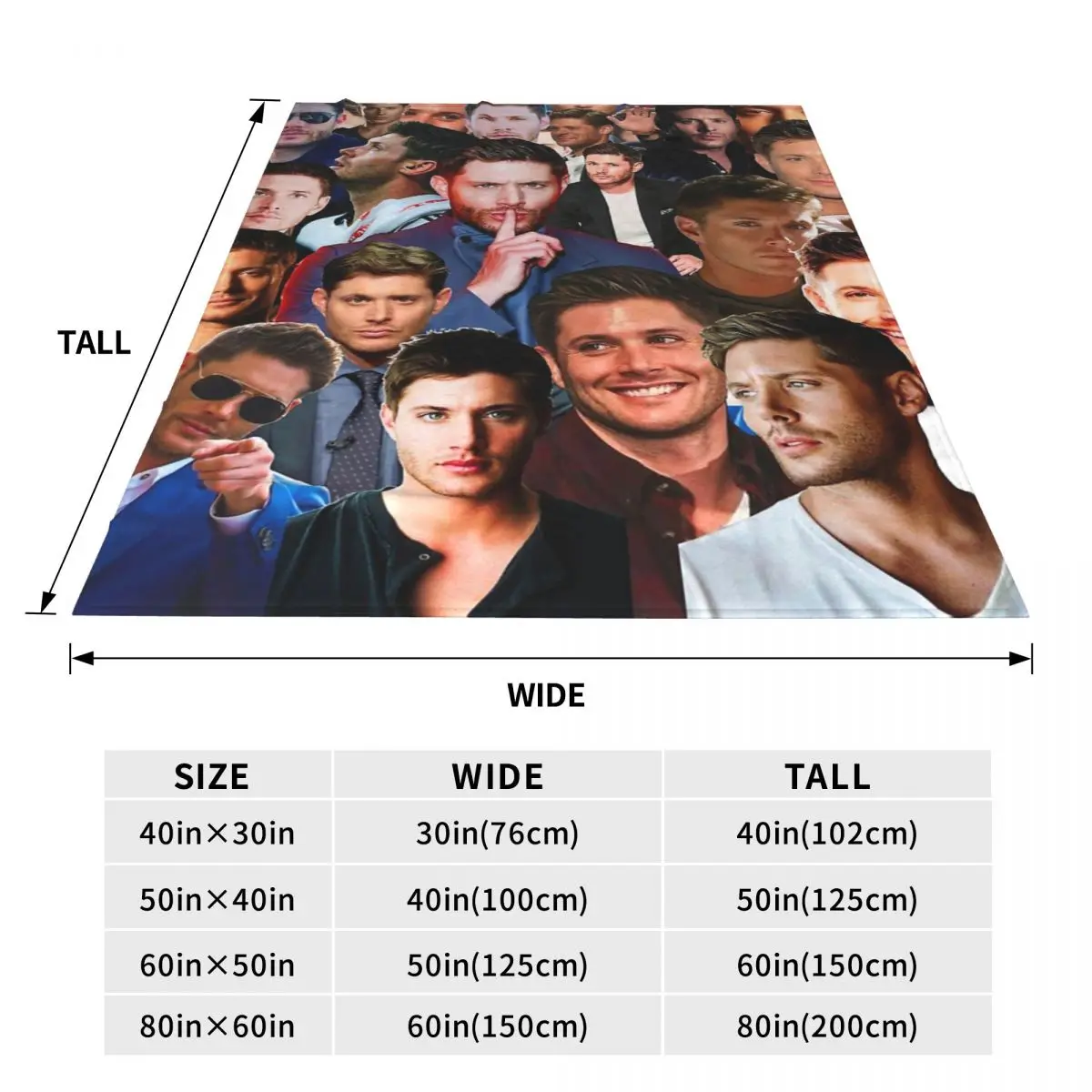 Throw Blanket Jensen Ackles Micro Fleece Blanket Four Sizes Retro Portable For Camping AntiPilling Blanket 5