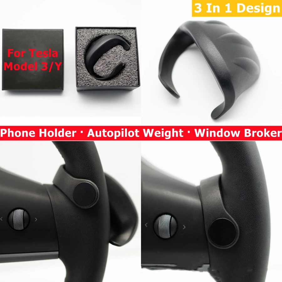 3 In 1 Design Phone Holder Autopilot Weight Window Broker For Tesla