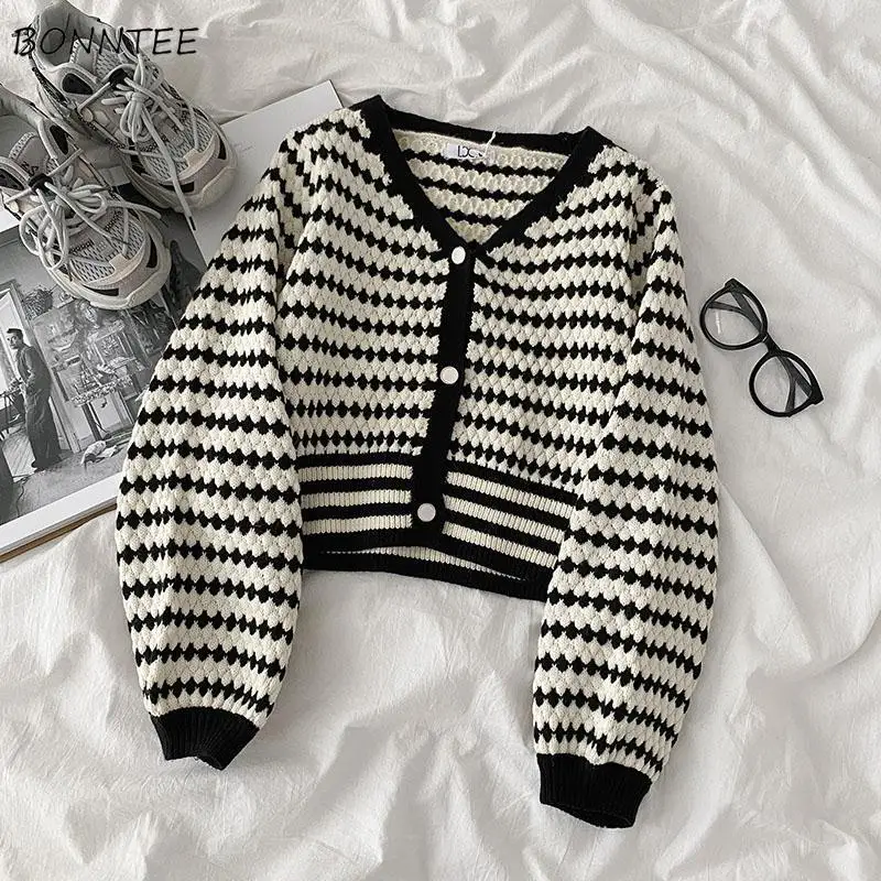 

Striped Cardigan Women Spring Korean Preppy Style New Ins Loose Vintage Chic Long Sleeve Cozy Classic All-match Leisure Fashion