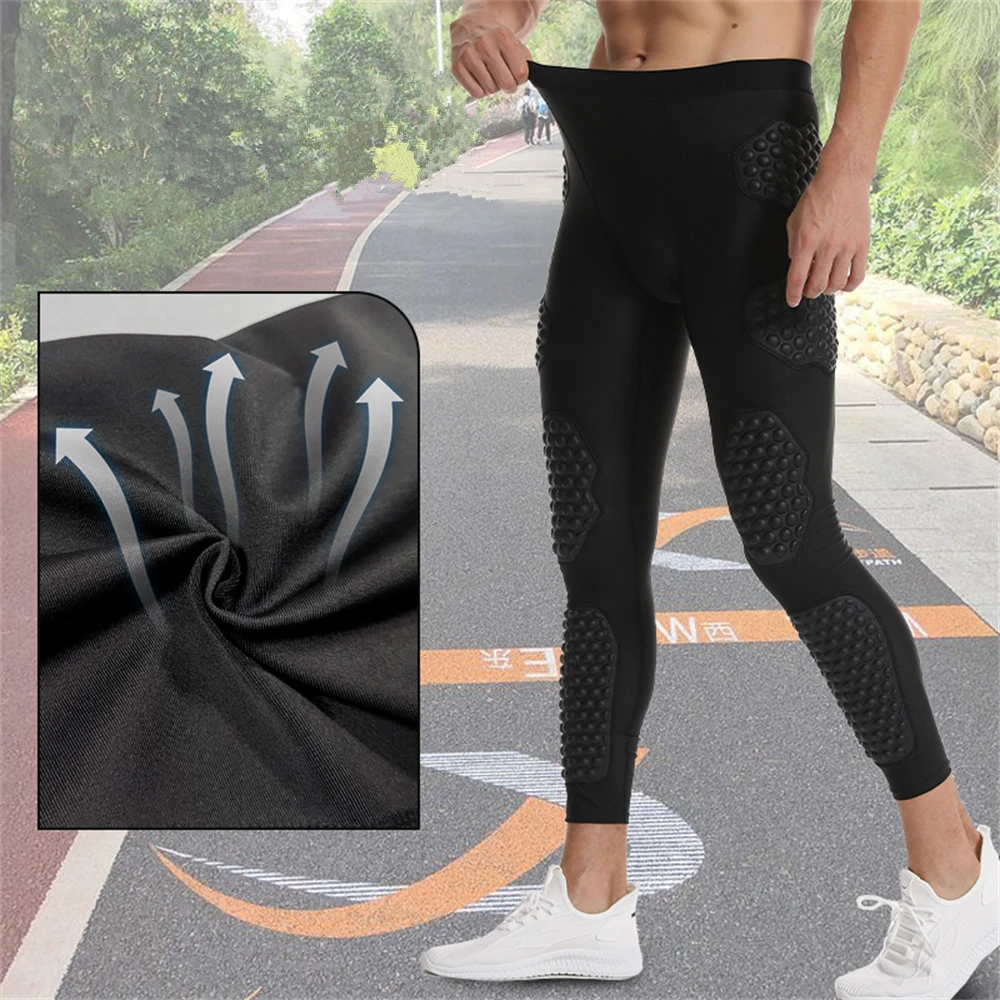 Men Basketball Rugby Football Goalkeeper Soccer Training Pants Skating Cycling Tight Thicken EVA Sponge Shorts Hip Pad Protector