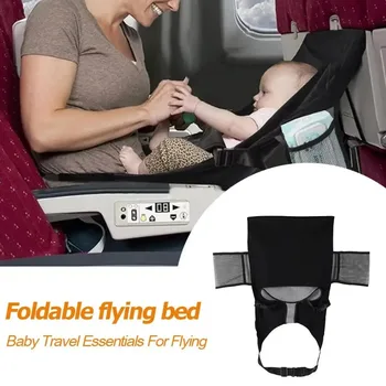 Lettino da viaggio per aereo per neonati, estensore per sedile aereo per bambini con tasca laterale, poggiapiedi portatile, amaca, culla da viaggio per auto