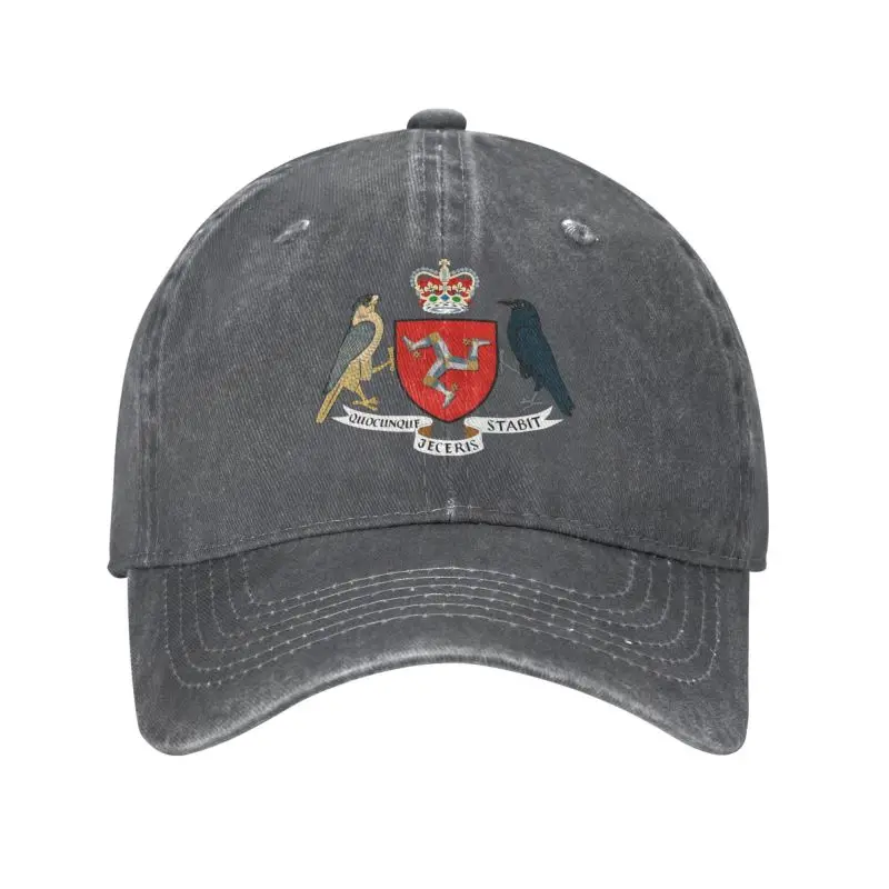 

Fashion Cotton Coat Of Arms Of The Isle Of Man Baseball Cap Women Men Adjustable Dad Hat Sports