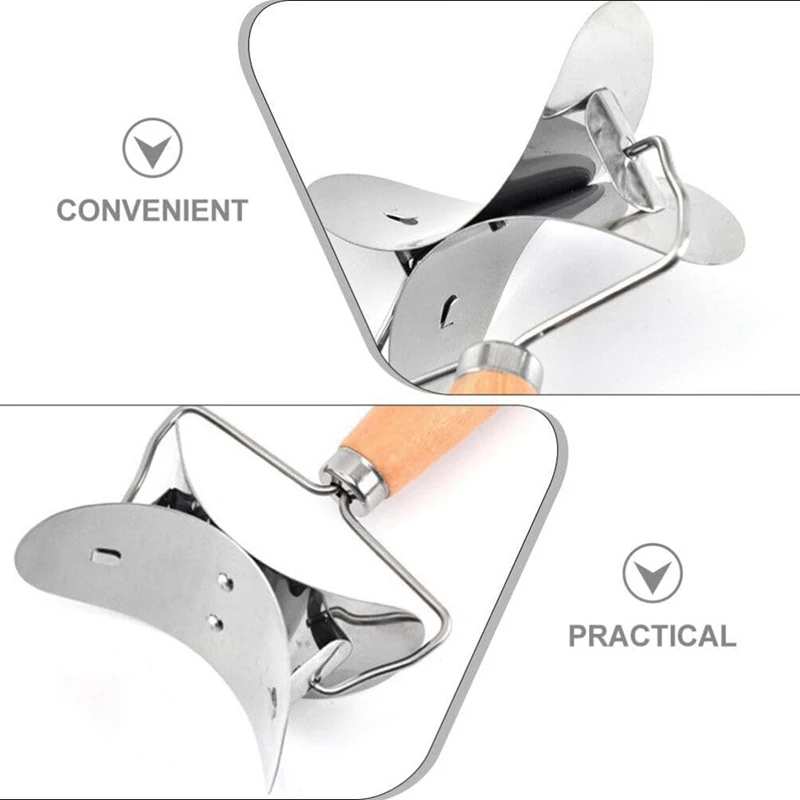 New Stainless Steel Dumpling Wrappers Skin Dough Cutter Circle Roller Ravioli Dumpling Maker Cutter Pastry Cutting Tool baking tool,dough cutter,baking accessories,dumpling maker,pasta maker