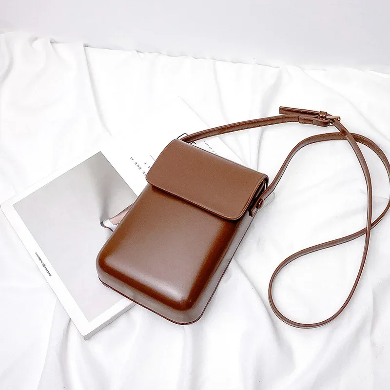 2026 Flap Crossbody Bags Women Mini PU Leather Shoulder Purses and Handbags for Girls Ladies Phone Simple Solid Designer Bag