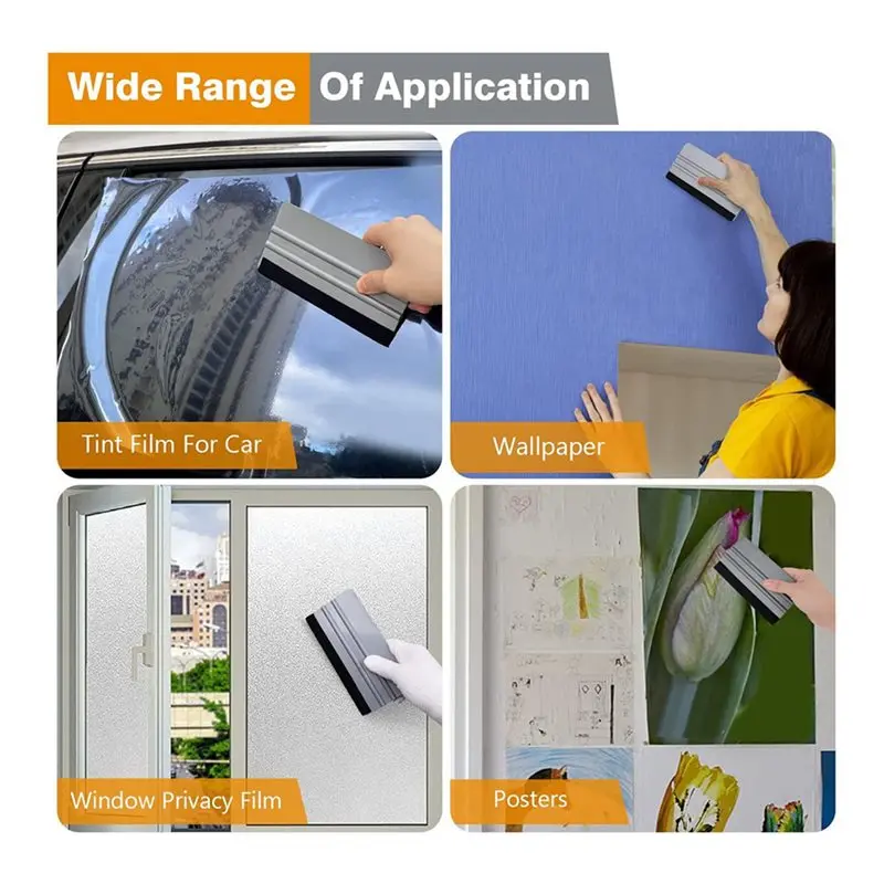 40팩 비닐 랩 스퀴지 4인치/6인치 펠트 엣지 스퀴지 윈도우 필름 스퀴지 데칼 애플리케이터 스크레이퍼 도구
