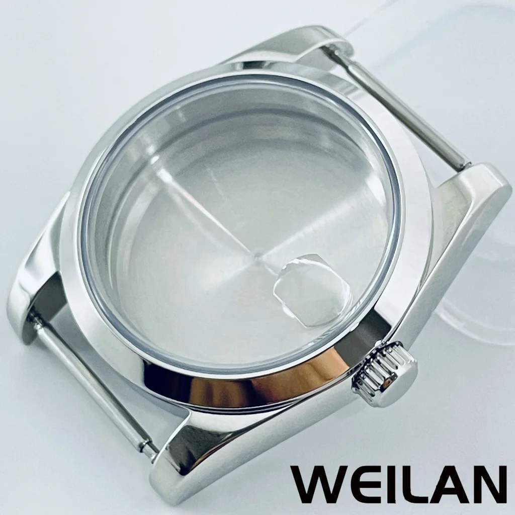 Silver Waterproof Watch Case with Sapphire Crystal, 36mm/40mm