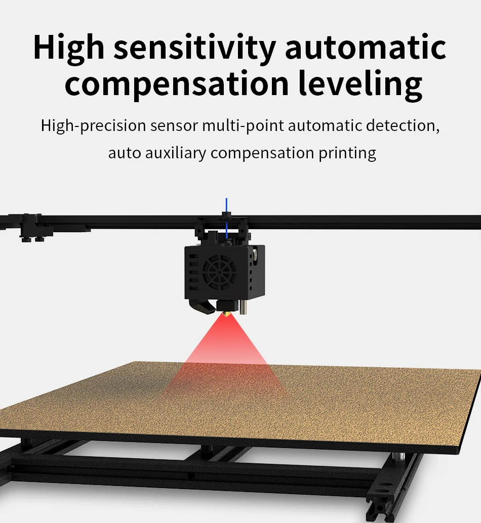 S0348228ec43f41f6b0450c29e0dc99e80 JG MAKER A9 Pro Przemysłowa drukarka 3D Duża objętość wydruku 500x400x600mm Automatyczne poziomowanie łóżka Marka Zasilacz Kolej