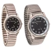 Old Men Women Couples Watches Flexible Elastic Strap Simple Large Digital Stainless Steel Electronic Wristwatches 1