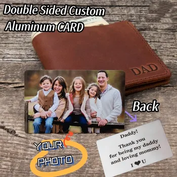 Carta portafoglio con foto personalizzata Testo Carta metallica VIP Foglio di alluminio personalizzato Immagine di design sottile Carta regalo impermeabile per affari