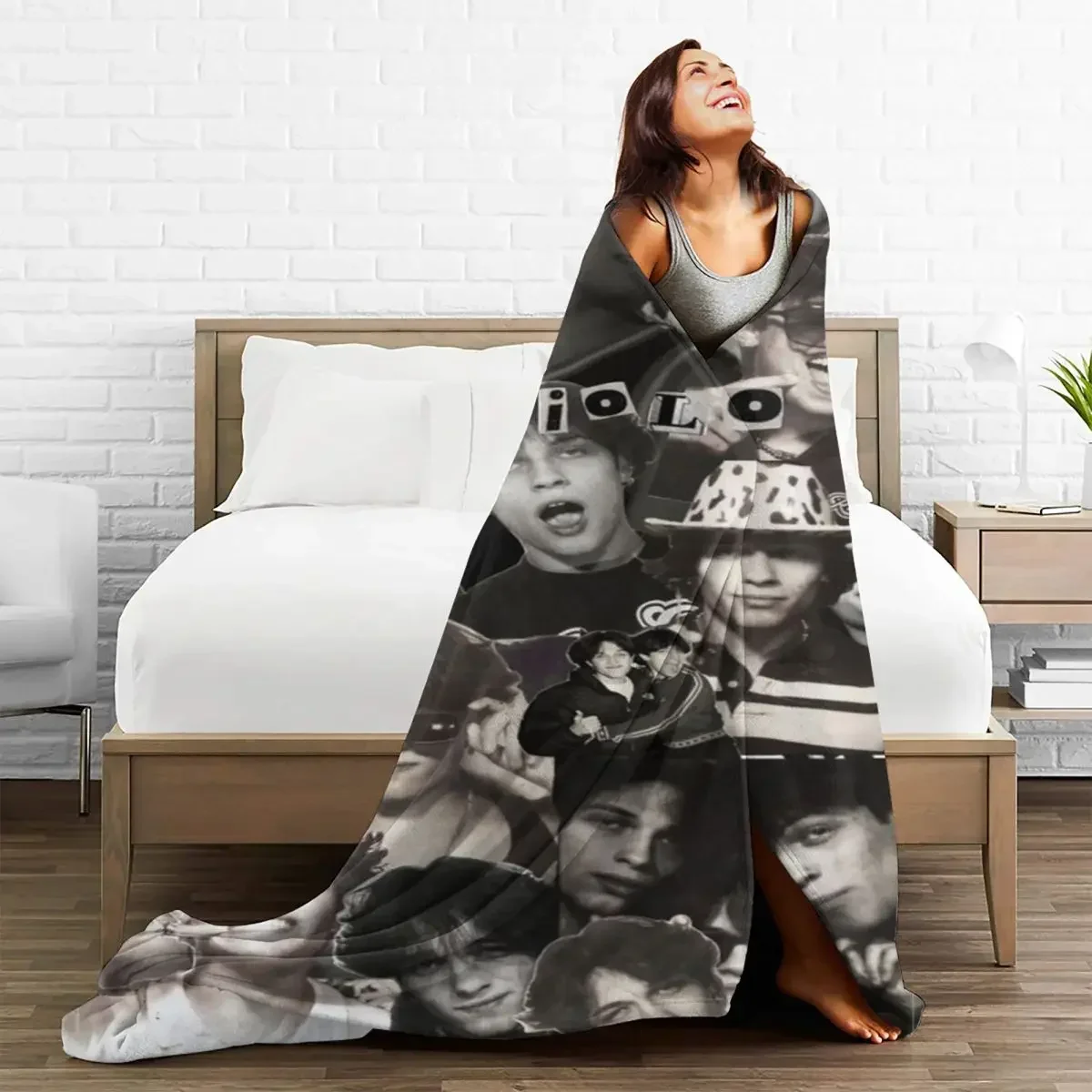 Sturniolo Triplets Plaid Blankets Sofa Cover Fleece Print Handsome Boy Lightweight Thin Throw Blanket for Sofa Outdoor Bedspread 2