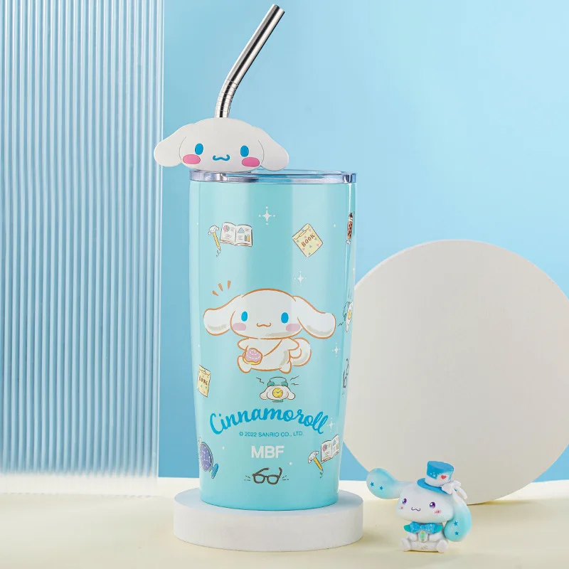 Sanrio Hello Kitty Tumbler With Straw Cup 480ml Coffee Student High Value  Straw Adult Small Fresh Straight Drinking Office Cup - Straw Cup -  AliExpress