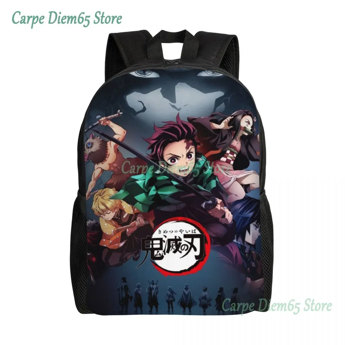 

Demon Slayer Kimetsu No Yaiba Travel Backpack Women Men School Computer Bookbag Anime Manga College Student Daypack Bags