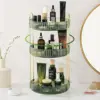Rotating Makeup Organizer for Vanity Make Up Storage Box for Bathroom Counter Clear Cosmetic Toiletry Dresser Spinning Holder 1