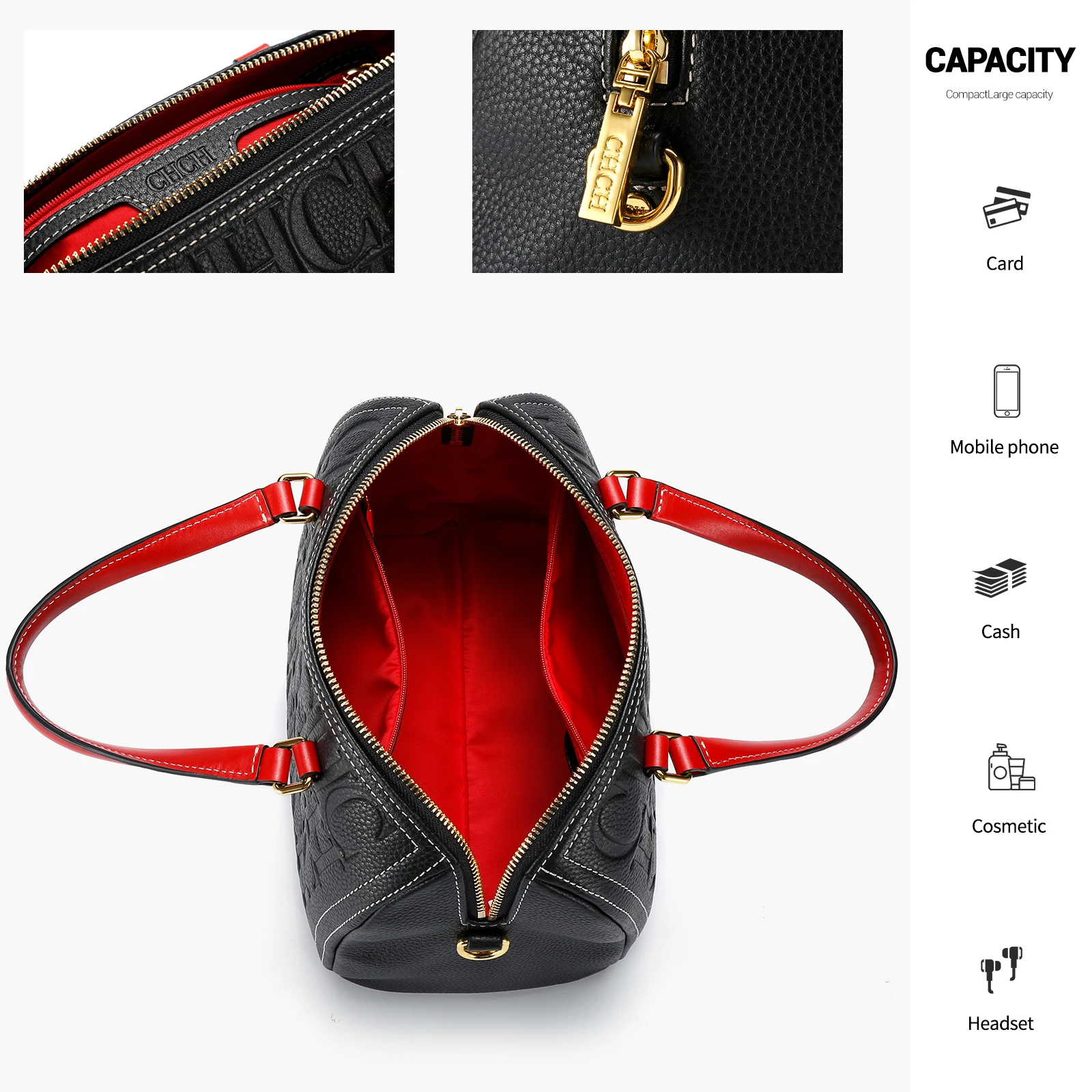 حقيبة يد نسائية كلاسيكية ذات سعة تخزين كبيرة، تتمي...