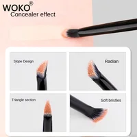 Small Iron Concealer Brush Angled Cream Foundation Concealer Makeup Brushes Oblique Angled Triangle Concealer Makeup Tools 2