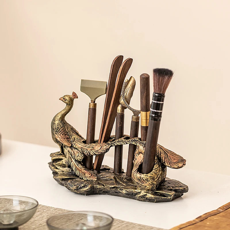 Tea ceremony six gentlemen accessories kung fu tea set supplies tea clip tea knife tea cup holder tea pen tea scraping tea tool