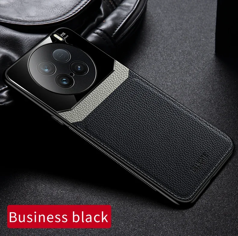 Luxurious Leather Phone Case with Camera Protection and Shockproof Cover