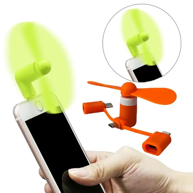 3-In-1 Type C Micro USB Mini Fan Radiator For Android HTC IPad Portable Mobile Phone Small Travel Fan portable fan phone cooler mobile radiator cell phone fan