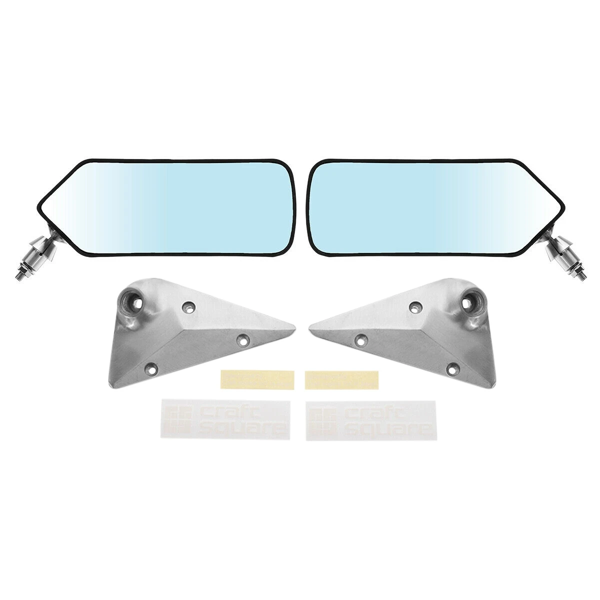 

2Pcs Car Rear View Mirror F1 Rear Mirror Racing Universal Side Mirror F1 Style with Blue Mirror Rear View Mirror