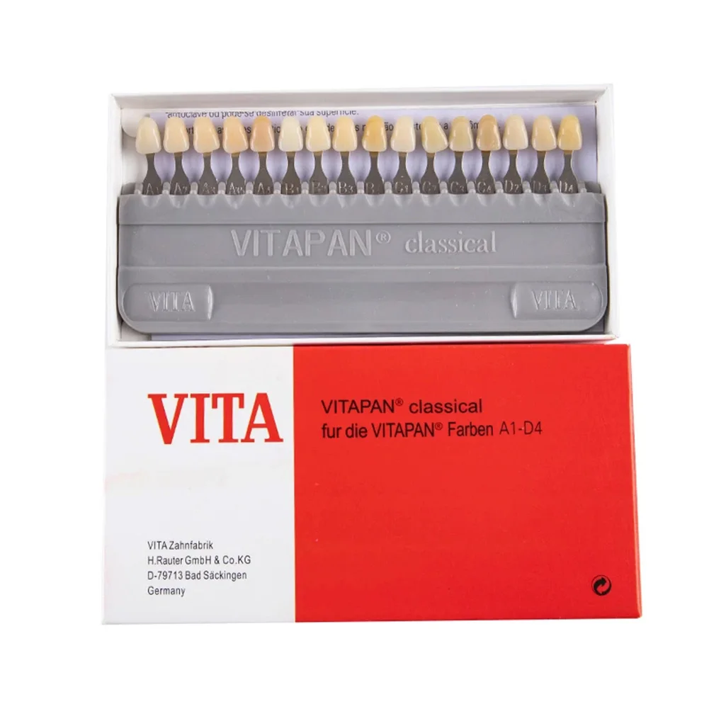 VITA 16 Colors Dental Lab Bleach Shade Guide A1-D4 Composite Resin Teeth Whitening Comparing Denture Model Colorimetric Plate