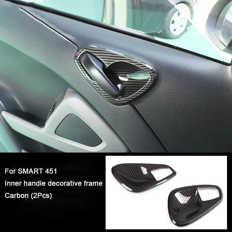

2 шт., декоративные наклейки на дверную ручку салона автомобиля Mercedes Smart 451 Fortwo