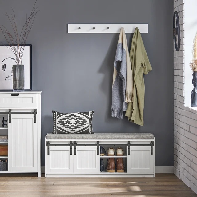 Shoe bench with seat and storage Shoe bench with seat and storage