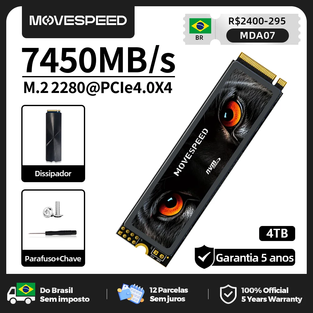 SSD Movespeed HB7450 4TB NVMe Gen4