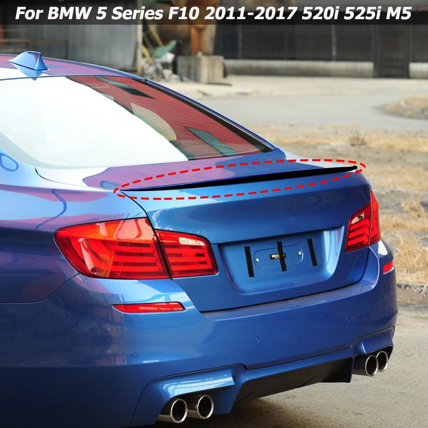 

Задние крылья для BMW 5 серии F10 2011-2017 520i 525i M5, аксессуары для украшения автомобиля, задние крылья автомобиля, фиксированный спойлер, блеск, черный