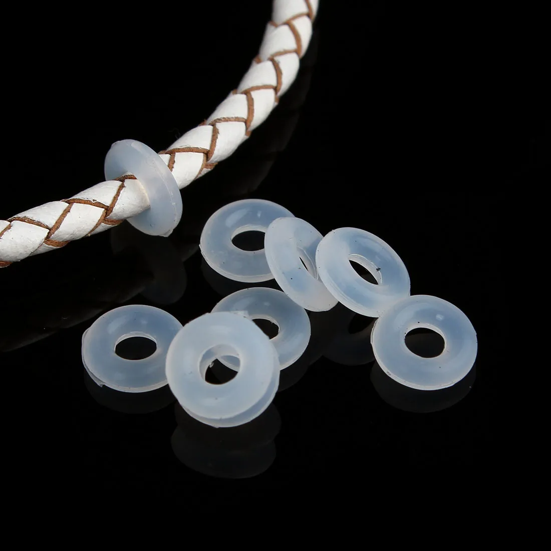 100pcs Colorful Silicone Positioning Beads for DIY Jewelry and Accessories