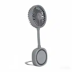 Magnetic Suction Fan for Hands - Free Phone Cooling with Adjustable Airflow (Grey)
