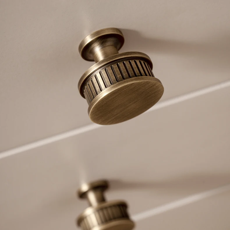 spiral ribbed kitchen handle brass furniture hardware